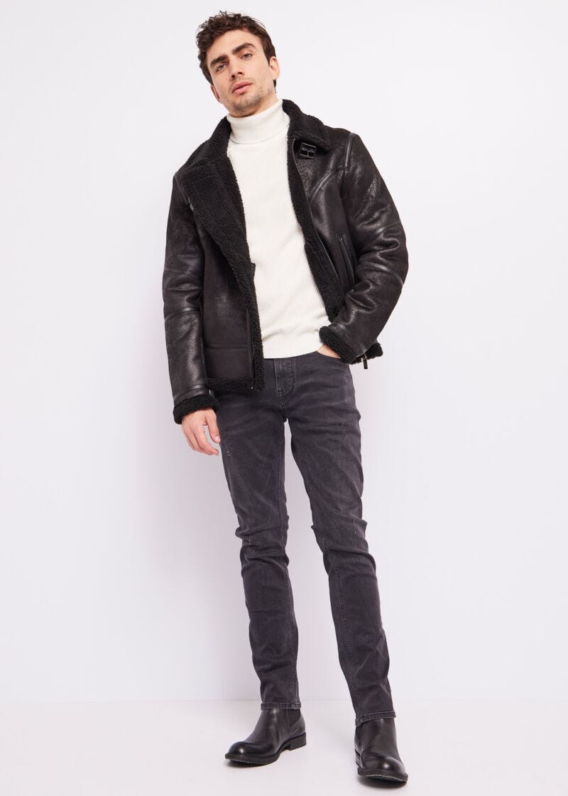 High-neck jumper