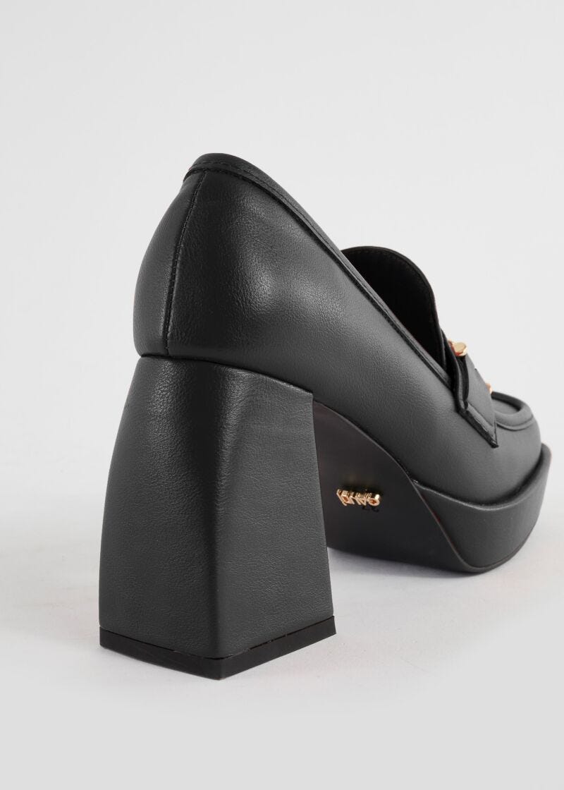 Faux-leather loafers