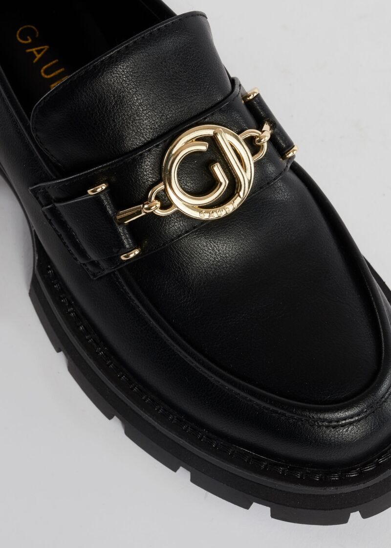 Faux-leather loafers