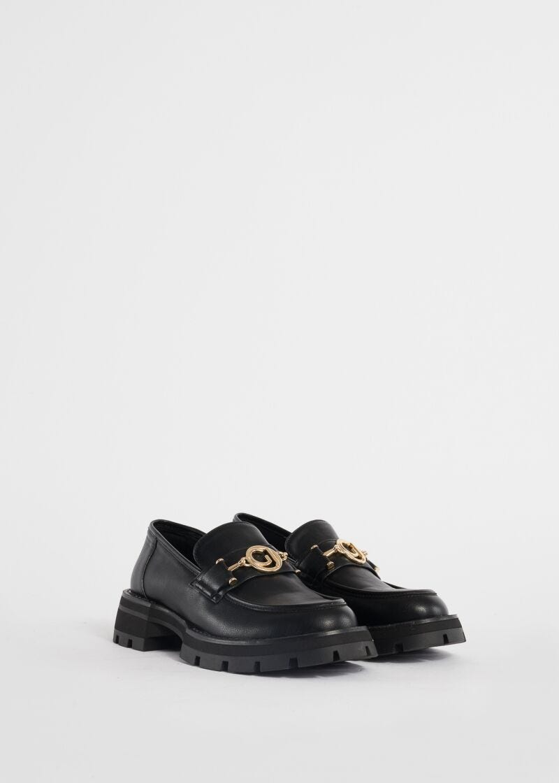Faux-leather loafers