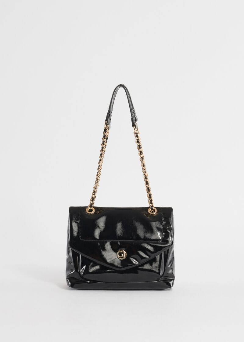 Borsa a spalla in vernice