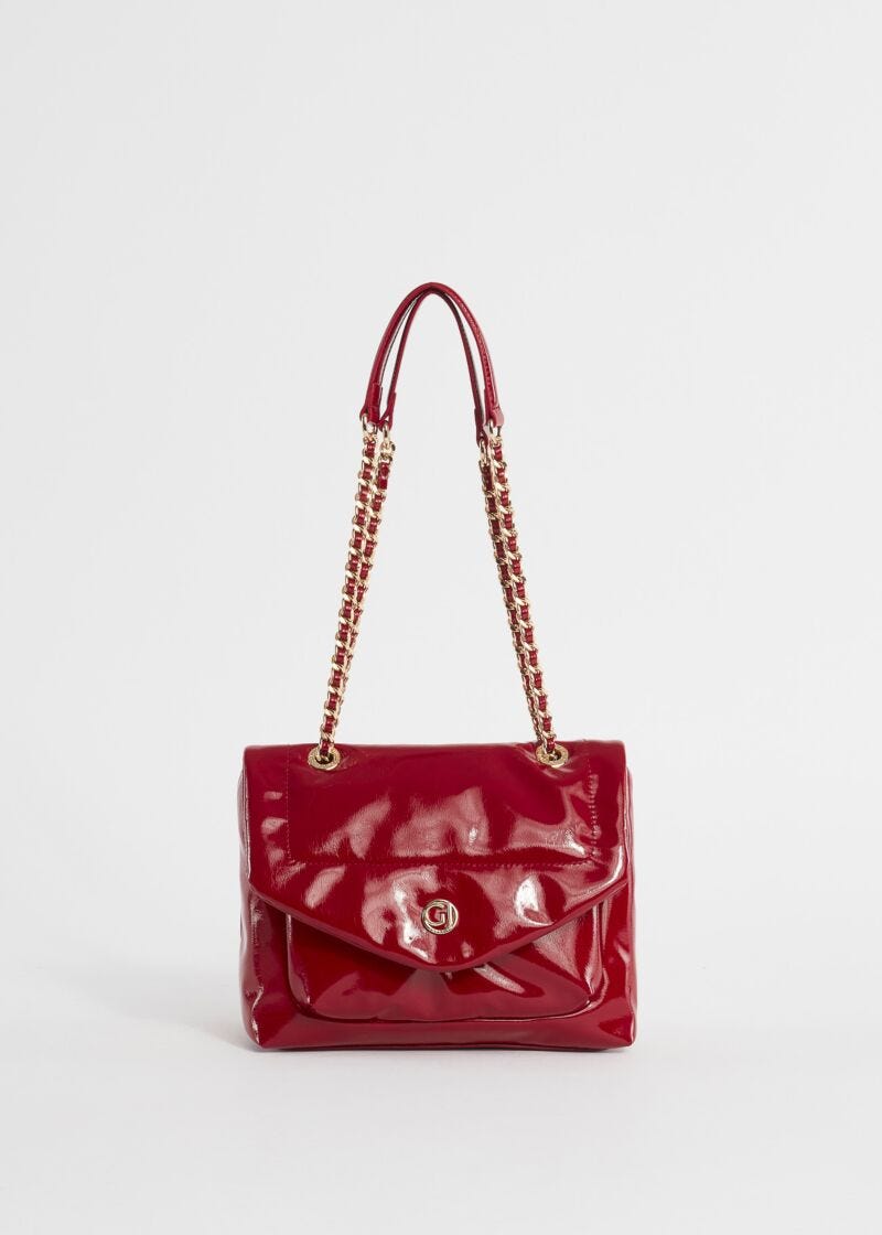 Borsa a spalla in vernice