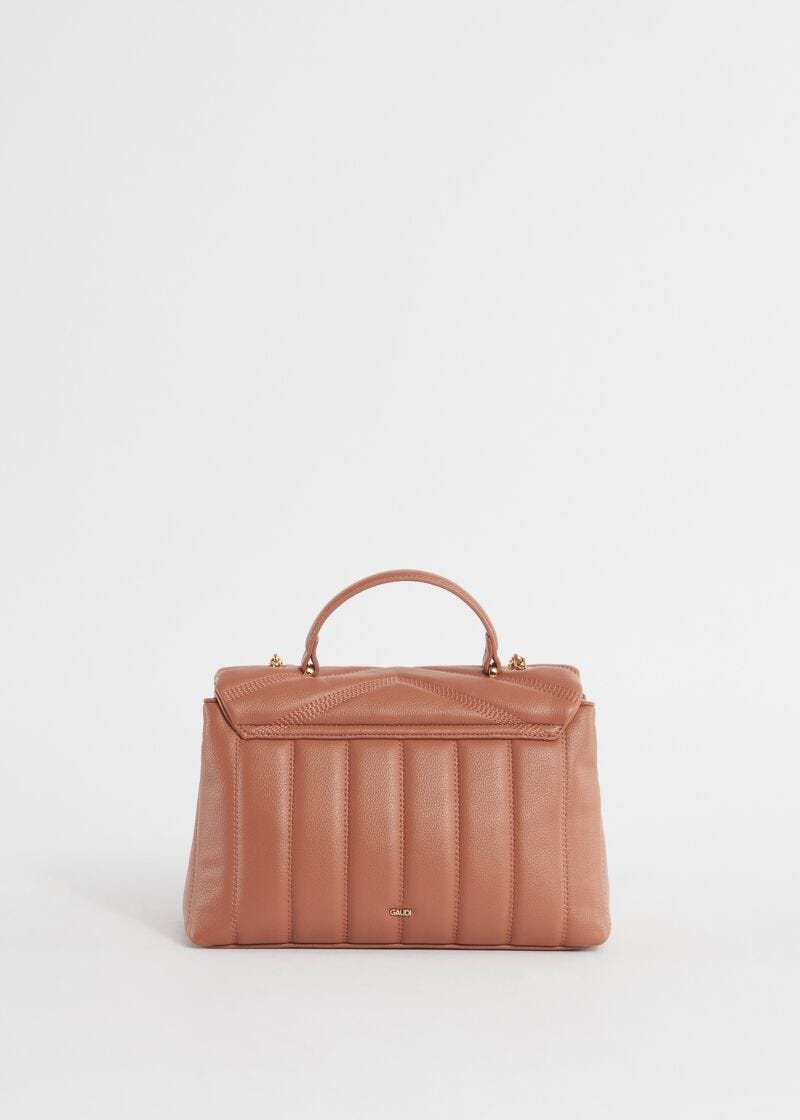 Quilted top-handle bag