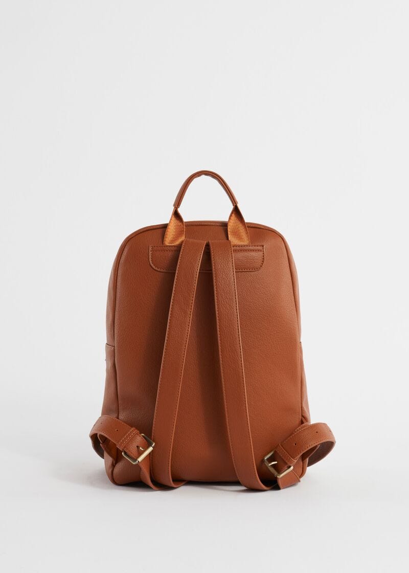 Faux-leather rucksack