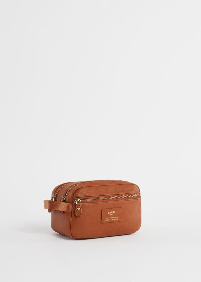 Faux-leather beauty case