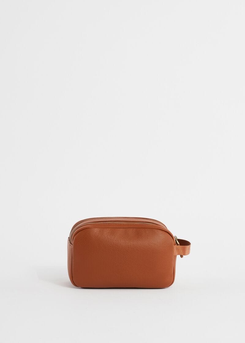 Faux-leather beauty case