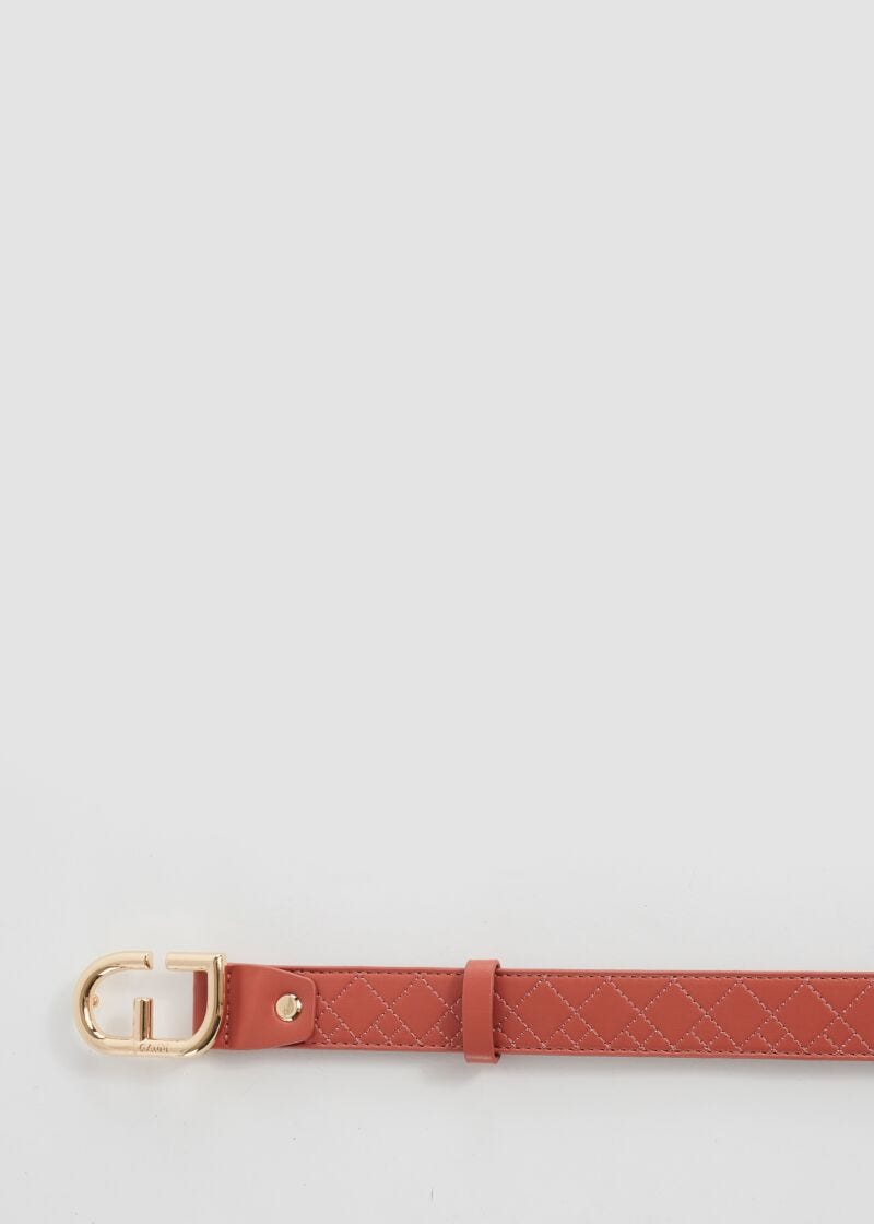 Ceinture matelassée avec boucle à logo