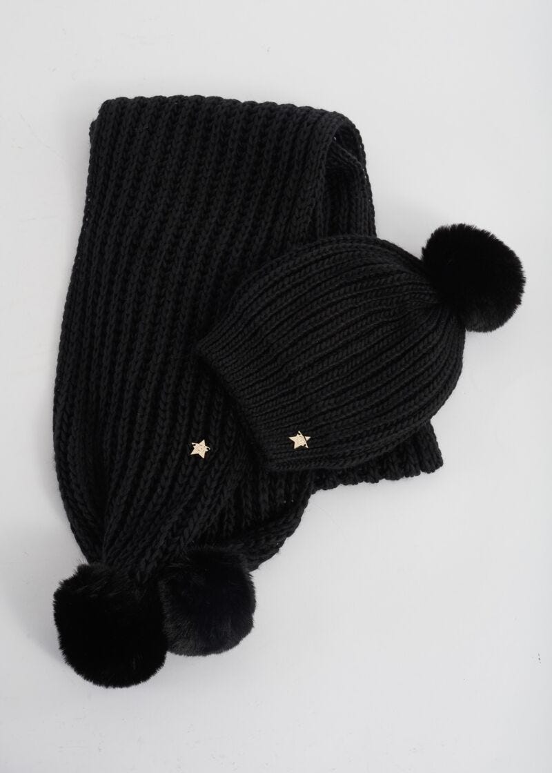 Matching hat and scarf
