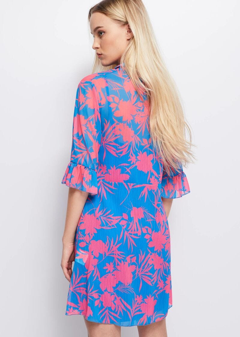 Dress with tropical print