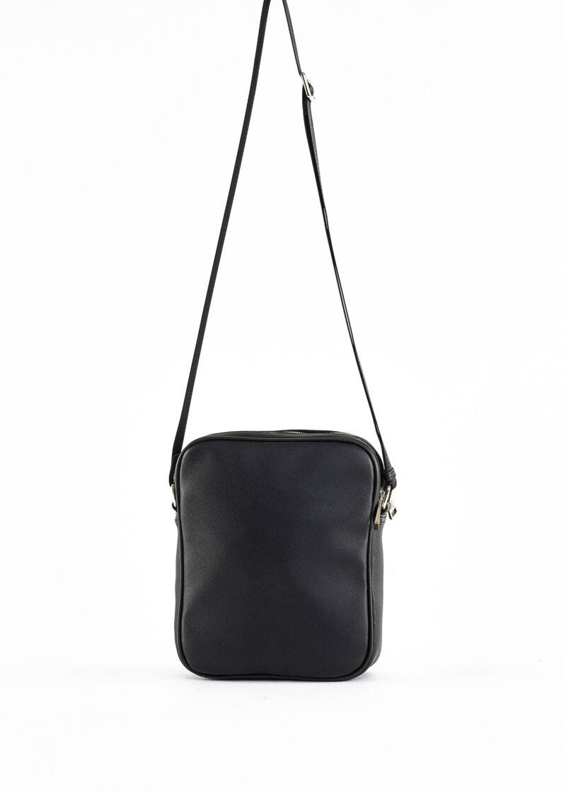 Faux-leather crossbody bag