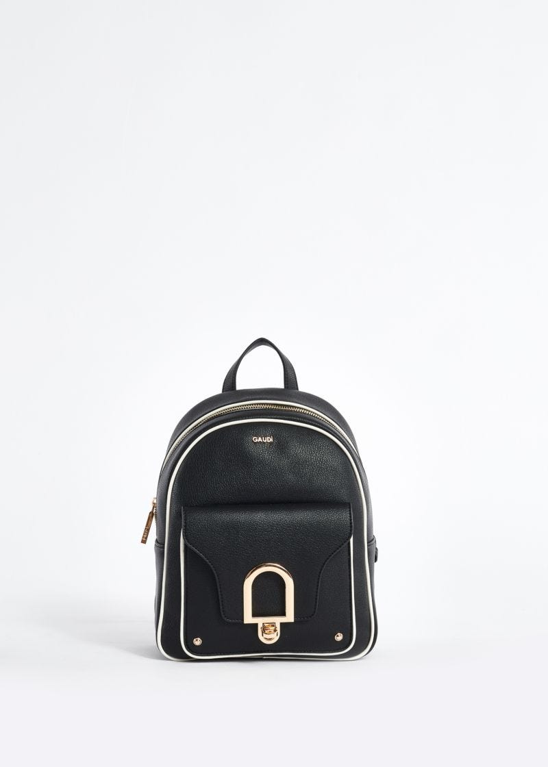 Faux-leather rucksack