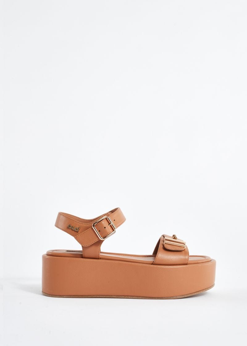 Faux-leather sandals