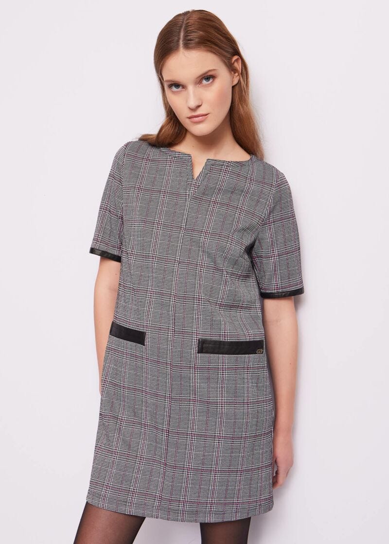 Jacquard check dress