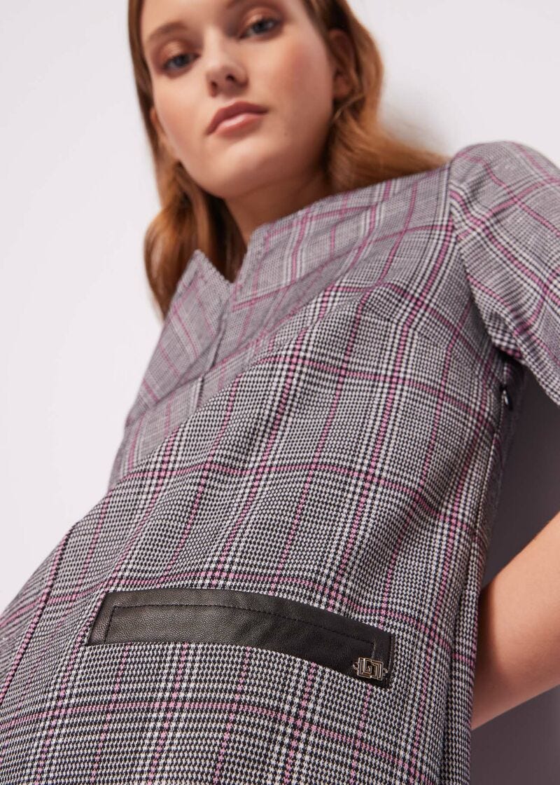 Jacquard check dress