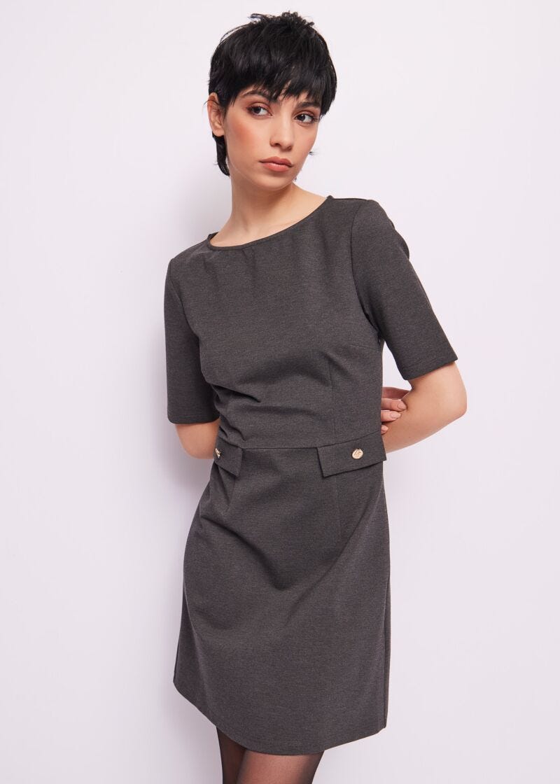 Grey stretch dress