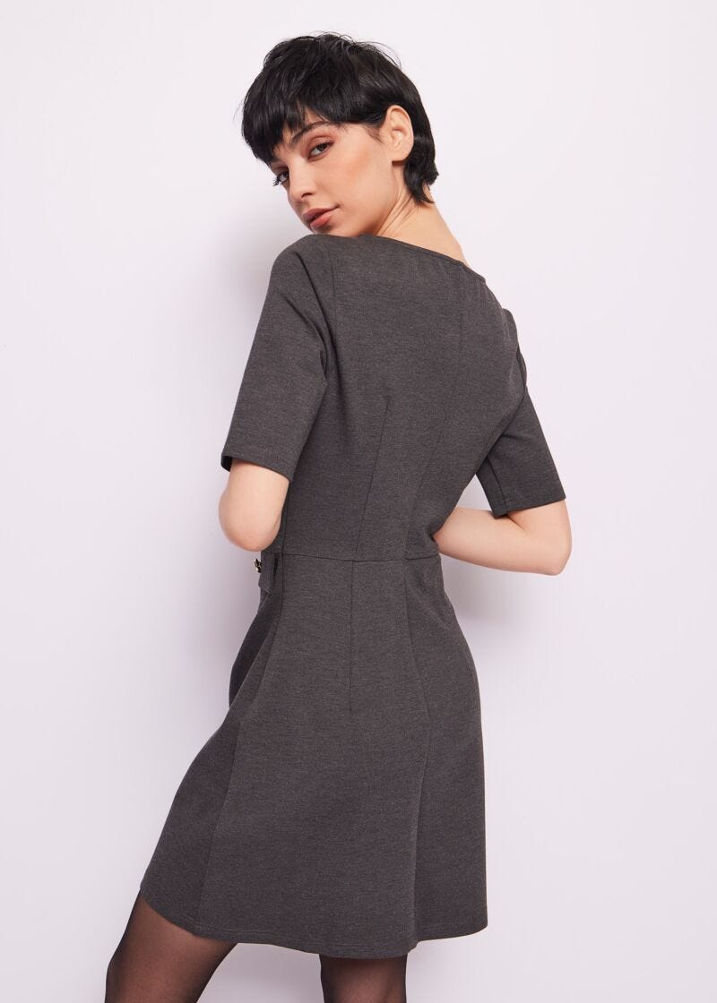 Grey stretch dress