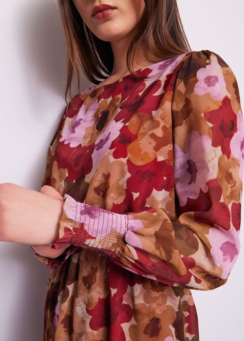 Floral georgette dress
