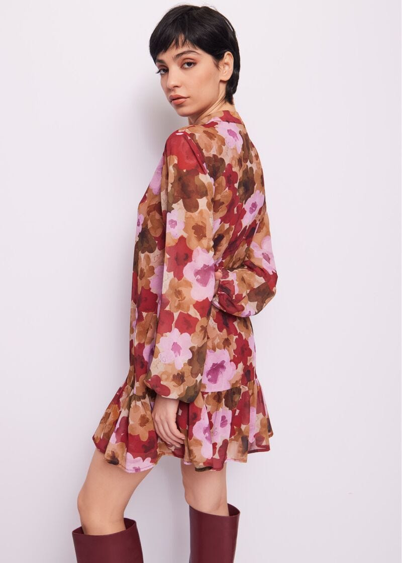 Floral georgette dress