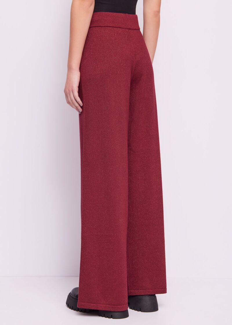 Lurex knit trousers