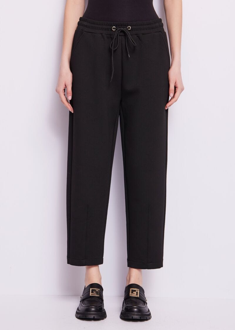 Black scuba trousers