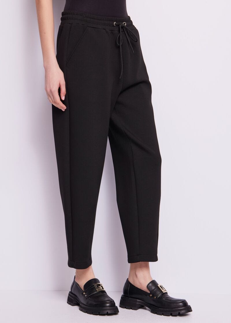 Black scuba trousers