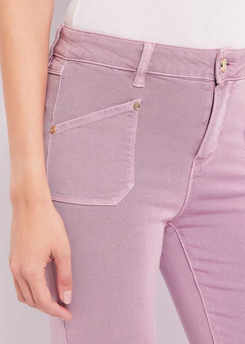 Cottonblend flared trousers