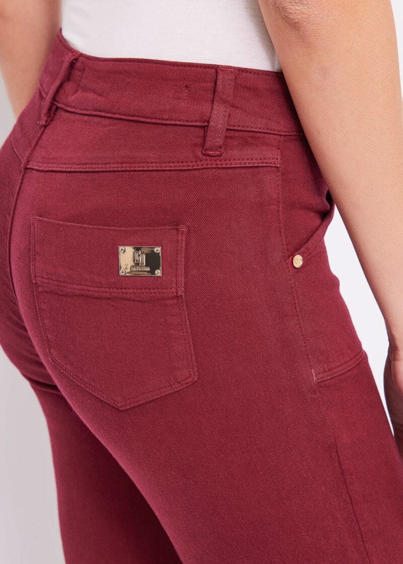 Cottonblend flared trousers