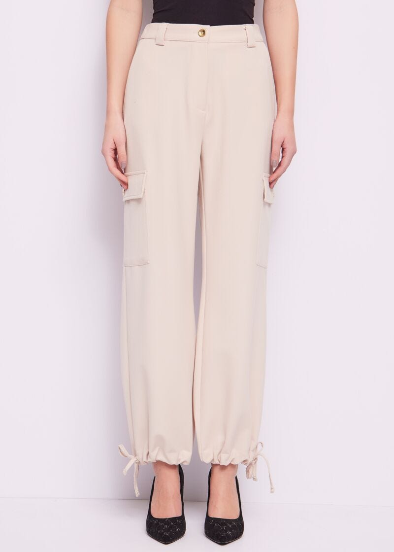 Beige cargo trousers