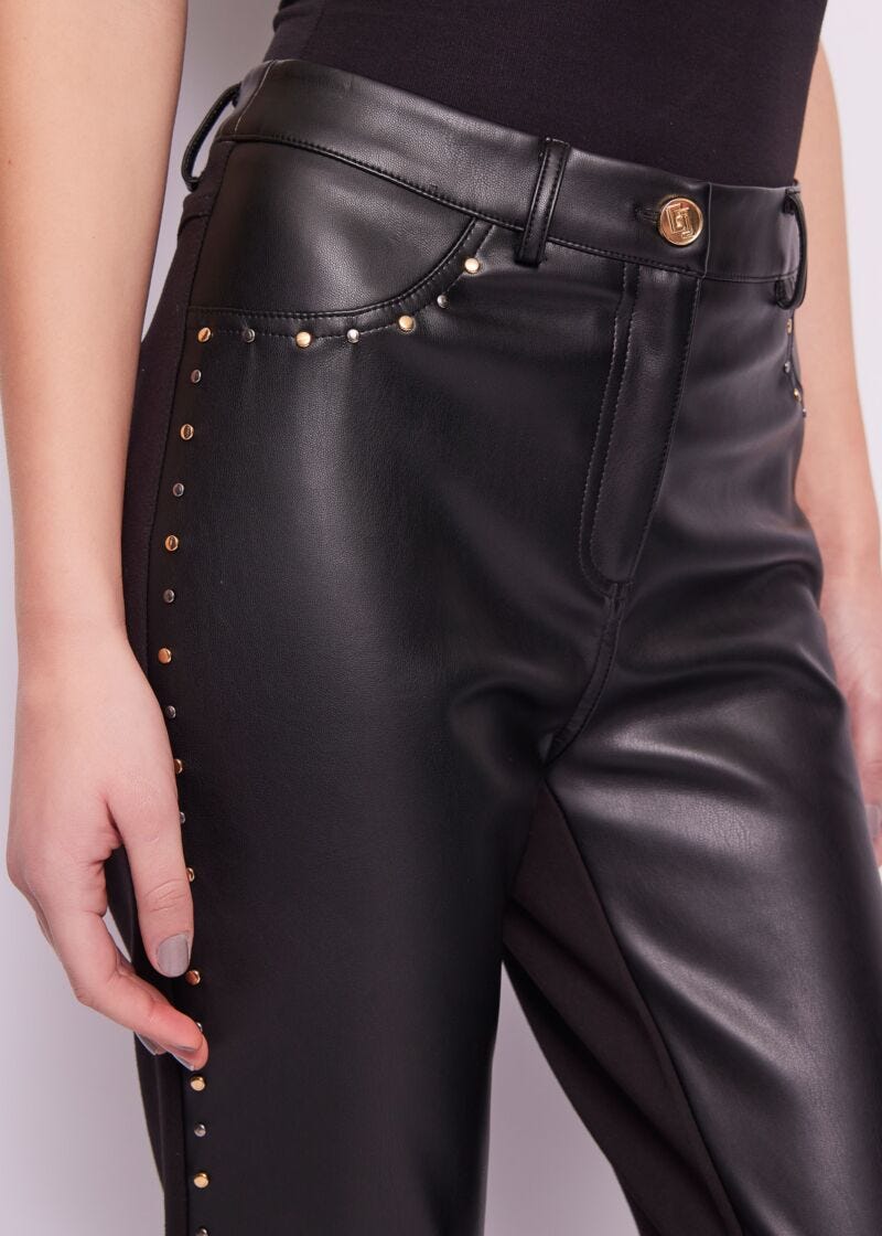 Black stretch trousers
