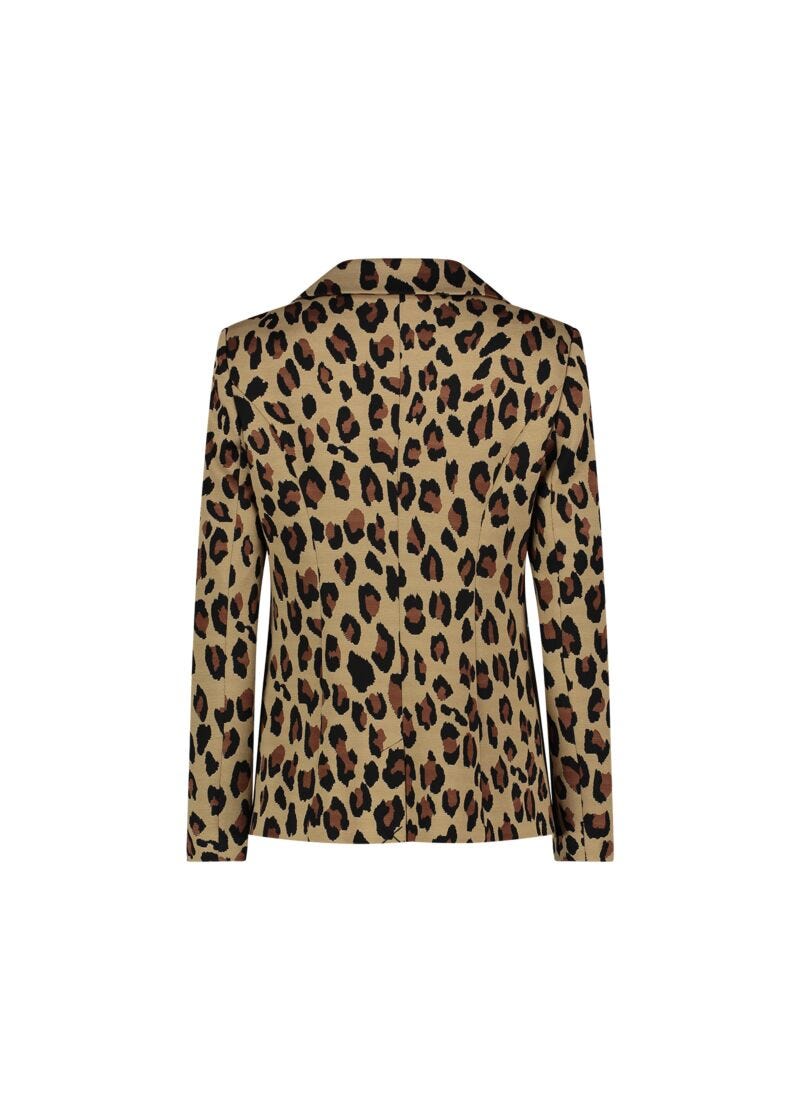 Blazer jacquard motif animalier