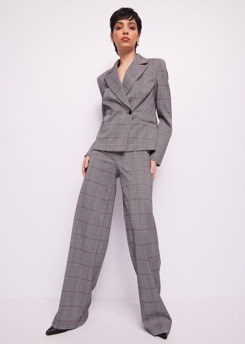 Blazer check jacquard