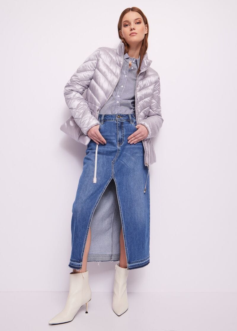 Doudoune en nylon léger brillant