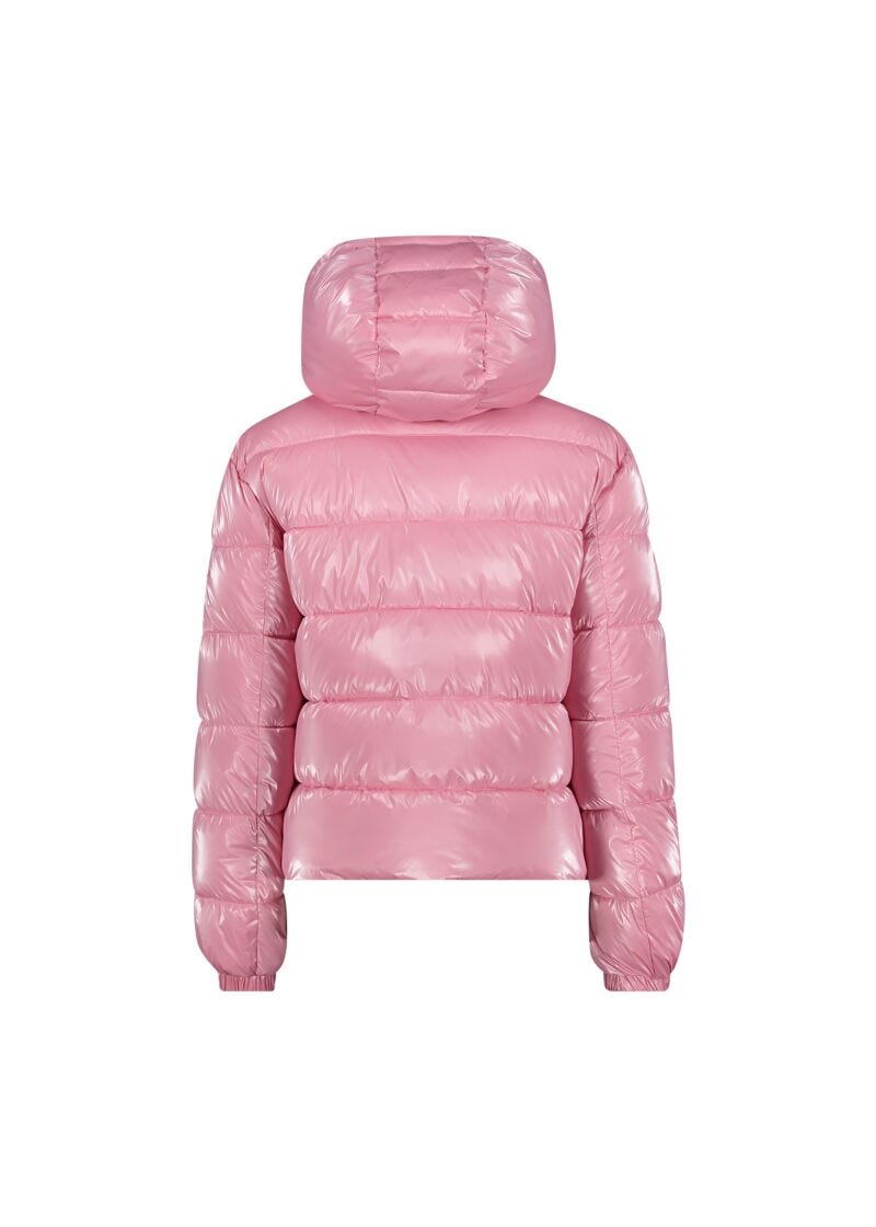 Pink nylon down jacket