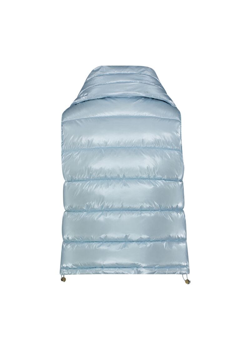 Light blue nylon added gilet