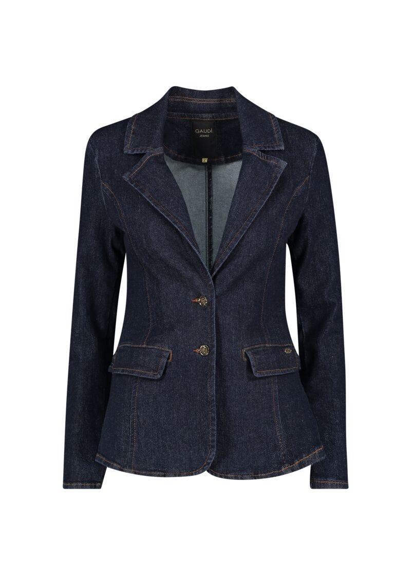 Blazer en denim de coton
