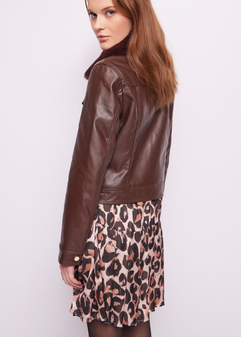 Brown leatherette jacket