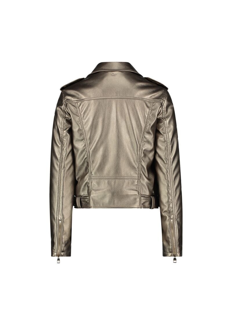 Leatherette biker jacket