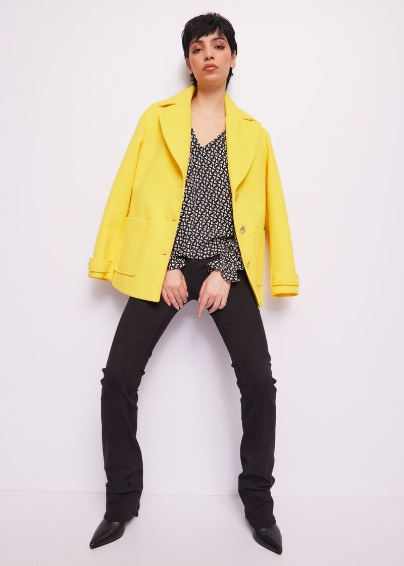Blouse with heart print