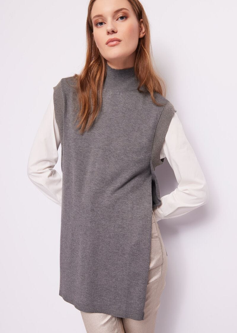 Maglia in filato grigio