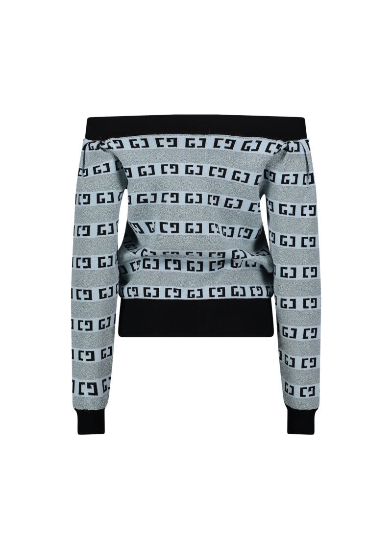 Light blue with jacquard logo
