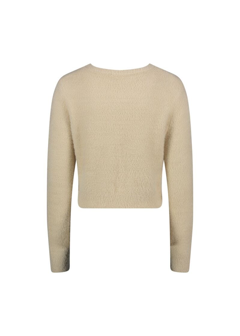Beige knitted cardigan