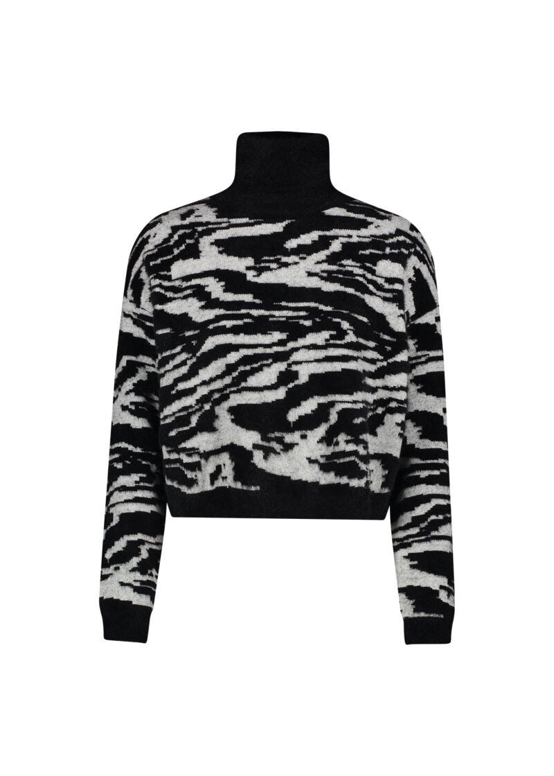 Maglia jacquard animalier