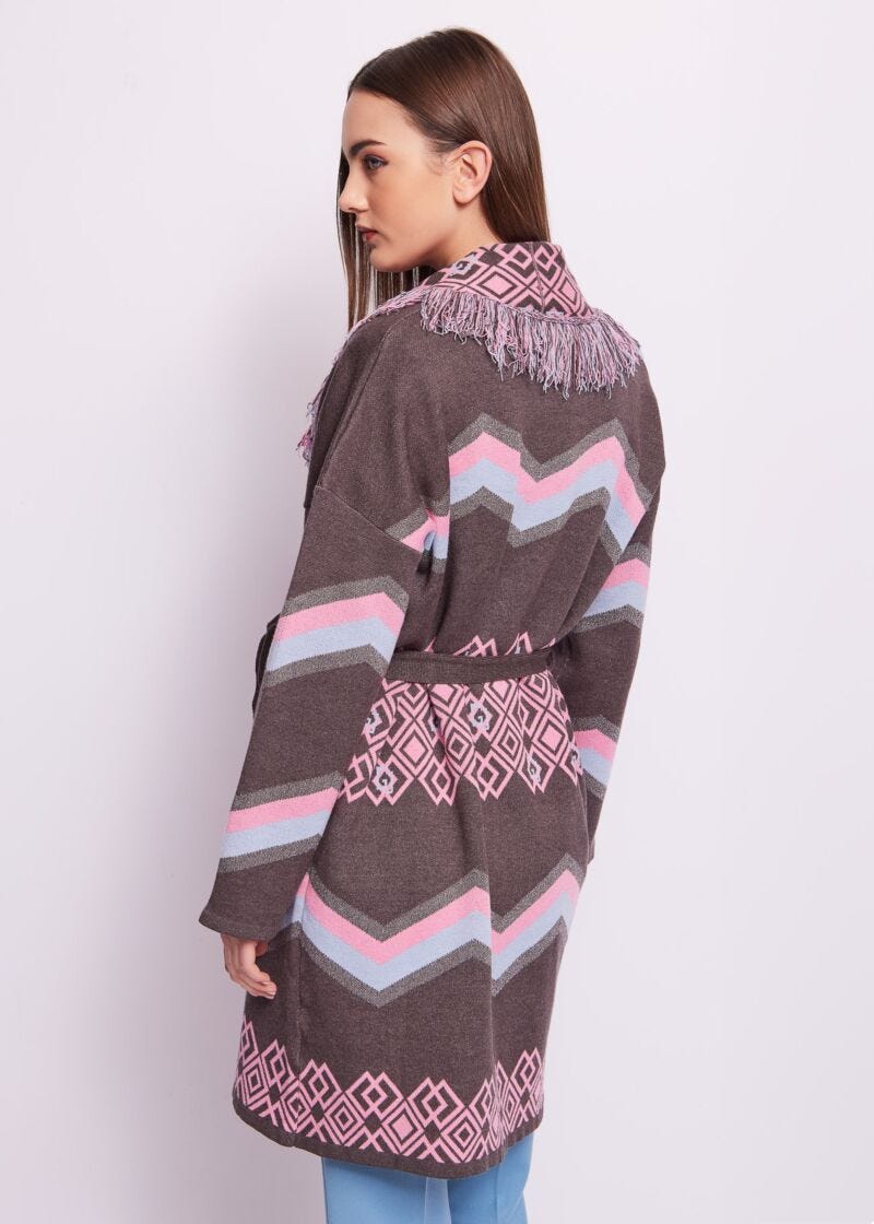 Cardigan in maglia jacquard