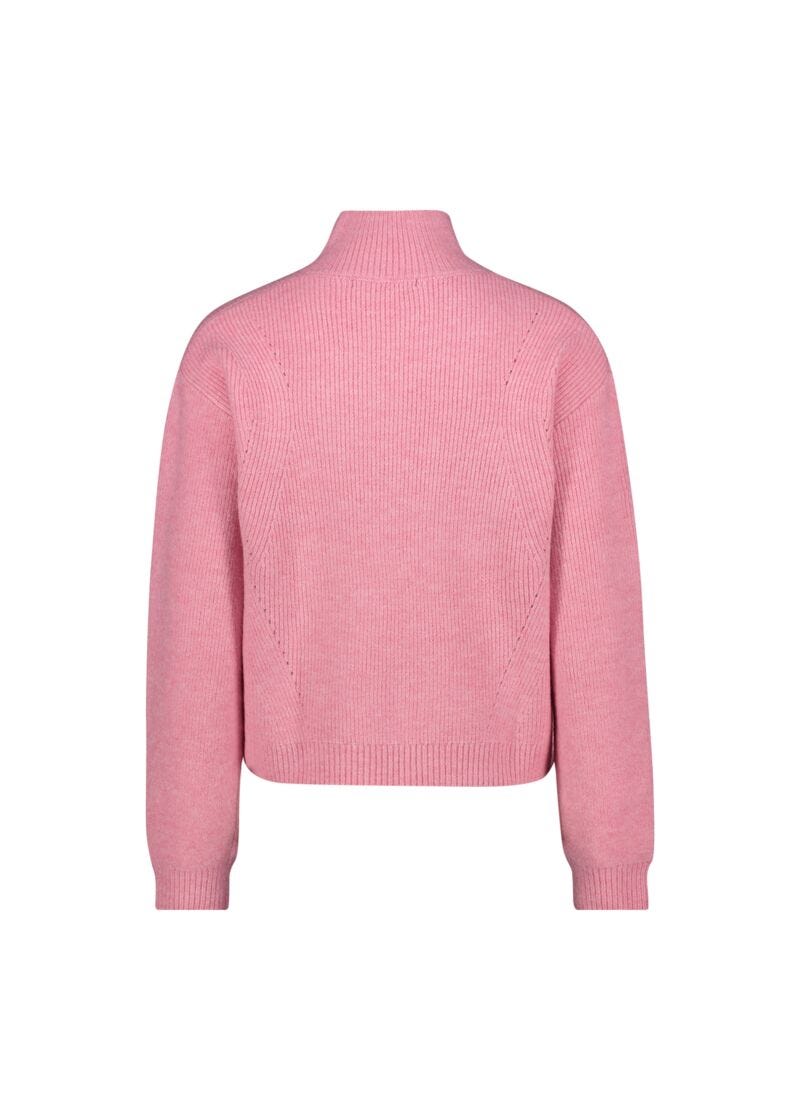 Pink ribbed turtle neck jumper