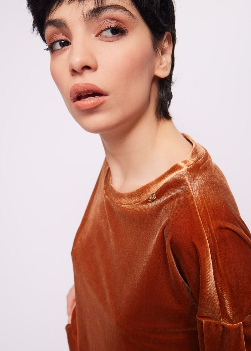 Brown chenille sweatshirt