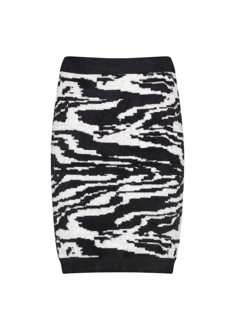Jupe jacquard motif animalier