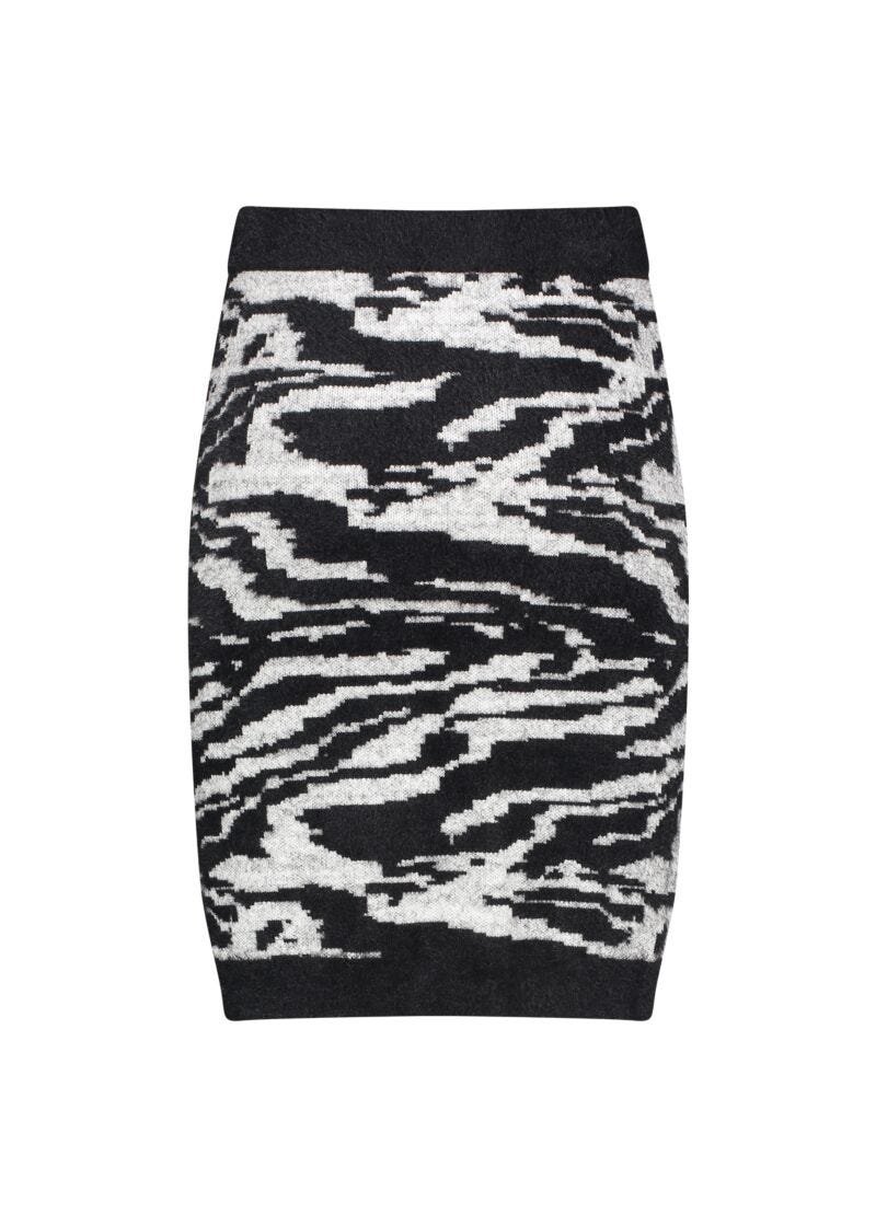 Jupe jacquard motif animalier