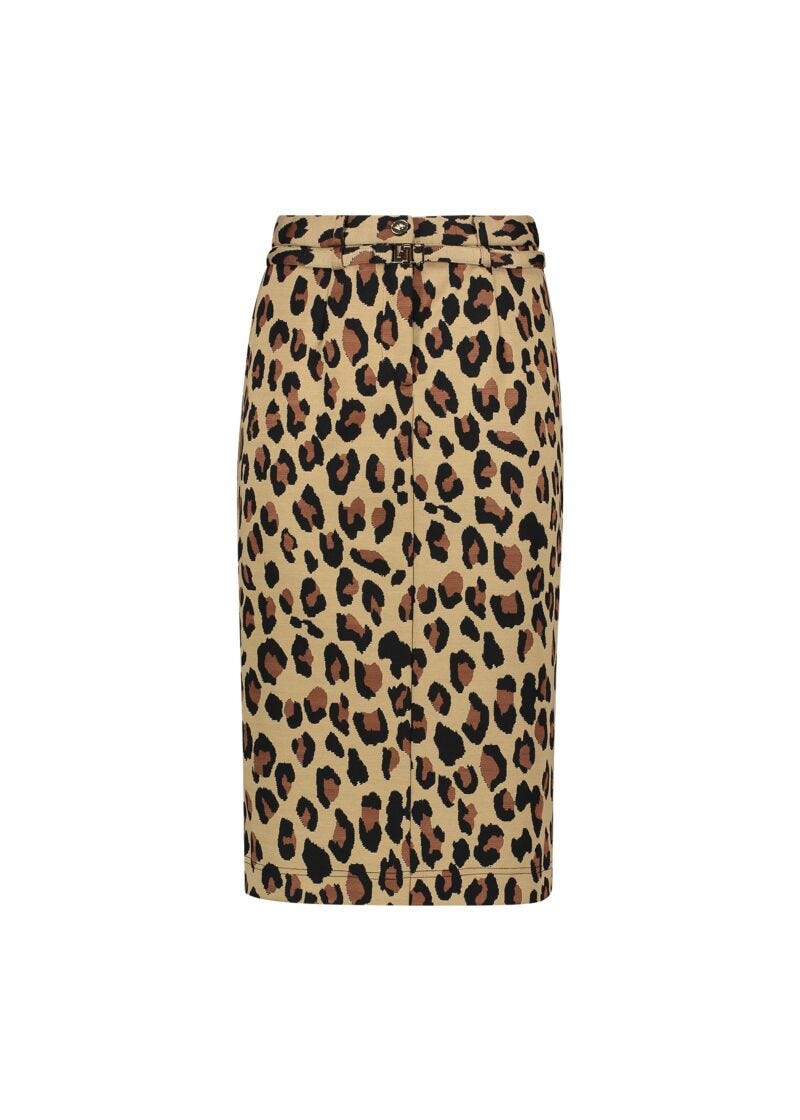 Jupe jacquard motif animalier