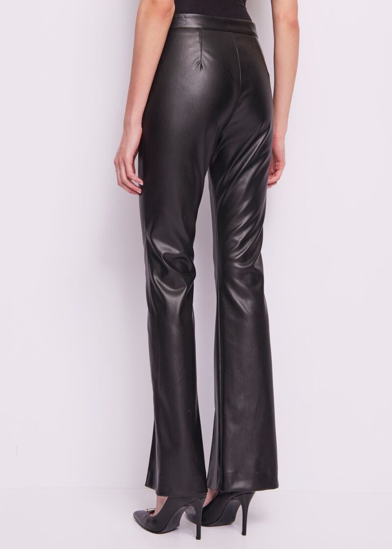 Black leatherette trousers