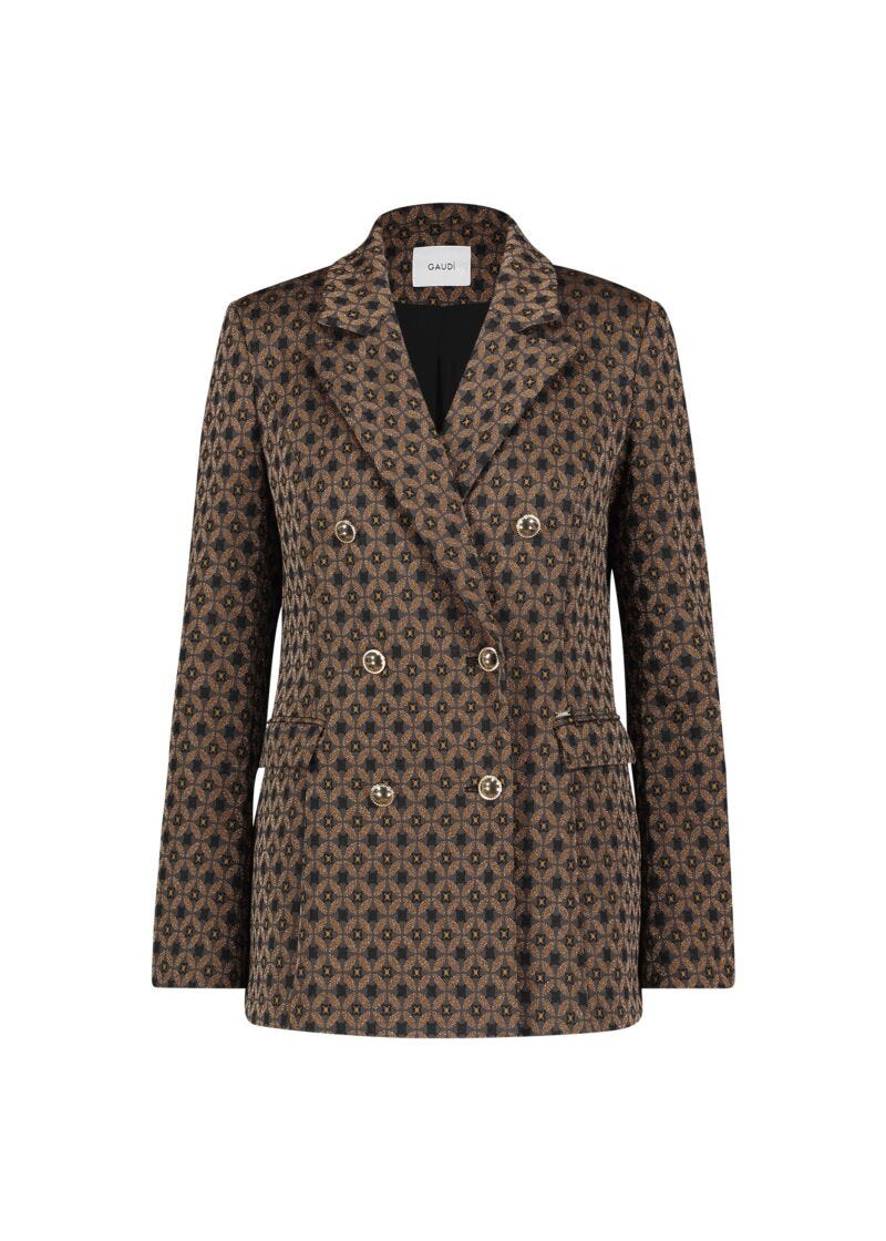 Lurex doublebreasted jacquard blazer